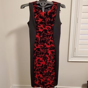 Bodycon with velvet floral pattern sleeveless dress 👗